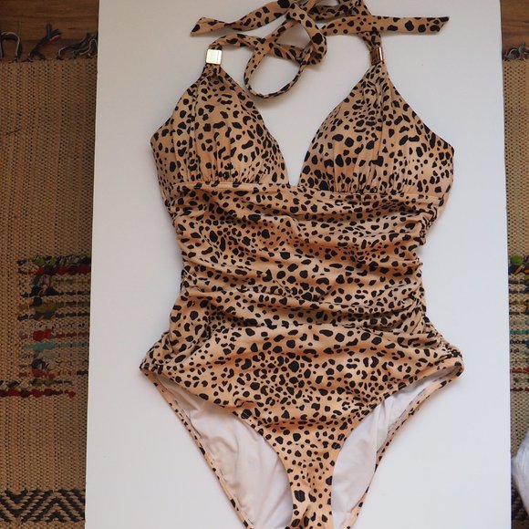 Victoria’s Secret Cheetah One Piece Halter Swim - Picture 3 of 6